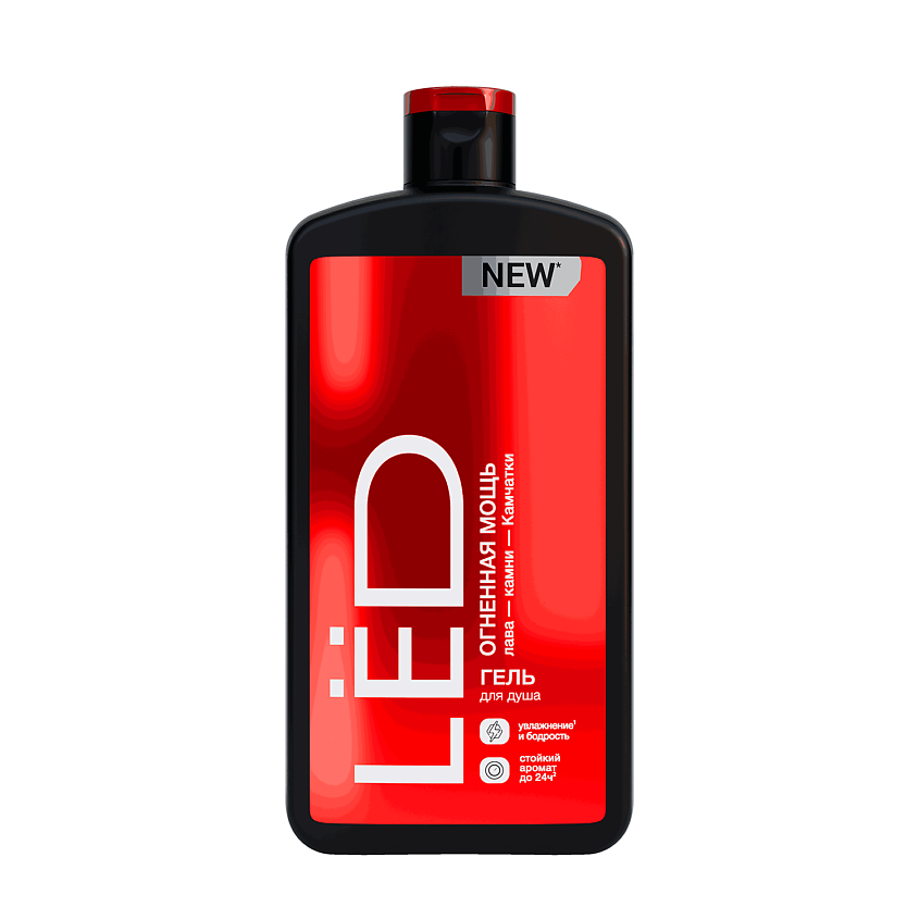 Изображение товара LЁD Парфюмированный гель для душа мужской «Огненная мощь», 490 мл