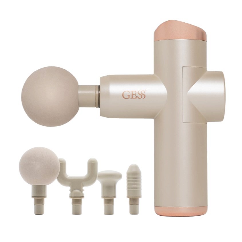 Изображение товара GESS Массажный пистолет беспроводной Mini Revolver, Бежевый