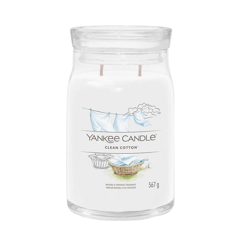 Изображение товара YANKEE CANDLE Ароматическая свеча Clean Cotton, 567 г