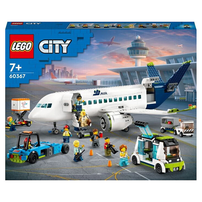 Изображение товара LEGO City пассажирский самолет набор детский с более 900 деталей развивающая игрушка
