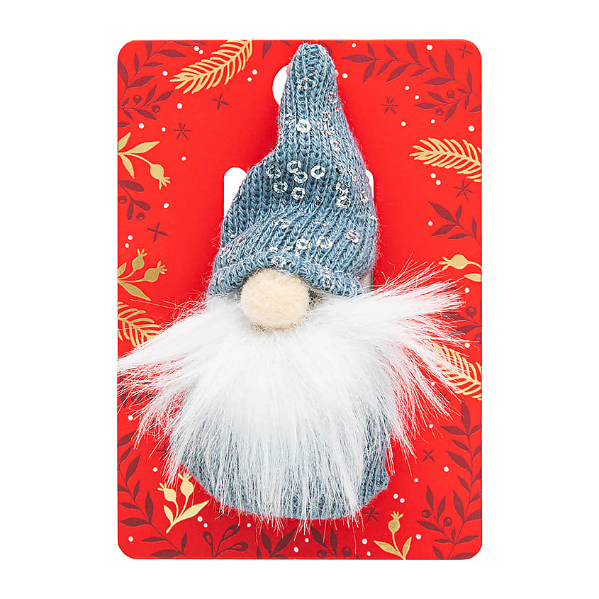 Изображение товара Декоративная ёлочная игрушка TWINKLE GNOME BLUE 1 шт. яркий новогодний декор