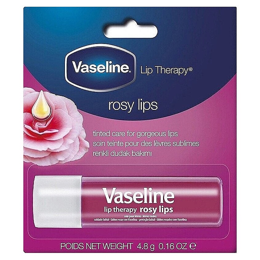 Изображение товара Vaseline Lip Therapy Rosy Lips бальзам для губ в стике 4,8 г увлажнение защита