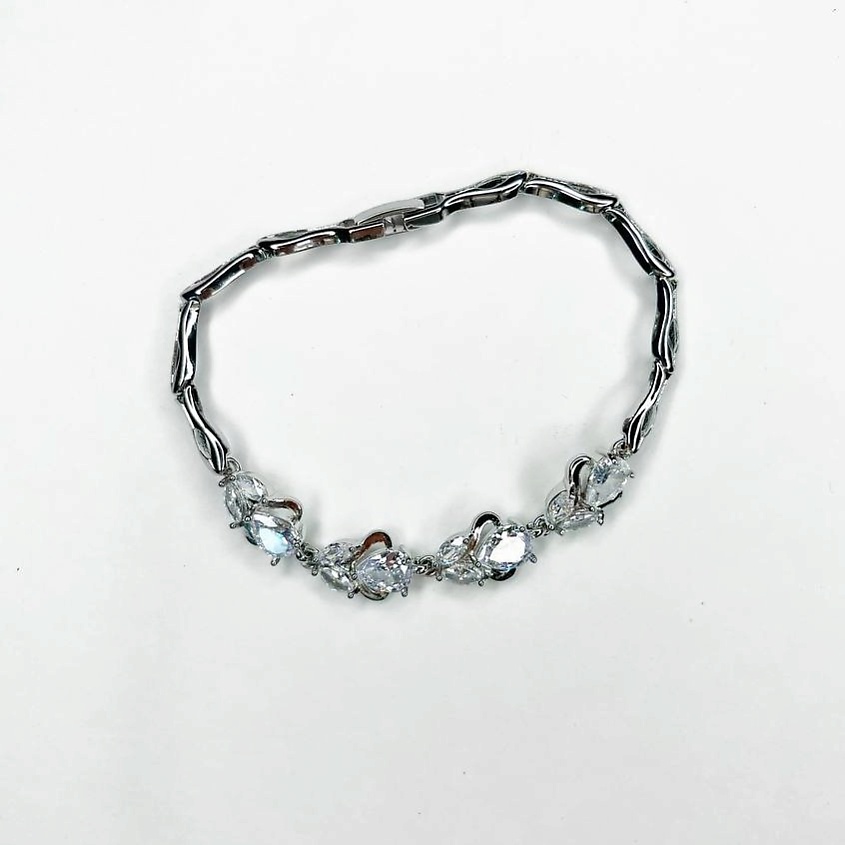 Изображение товара GILMEEVA Нежный цветочный браслет с камнями для женщин элегантное украшение