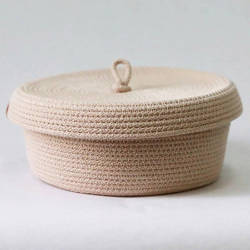 Изображение товара OLALA HOME Круглая корзина с крышкой, 1 шт.