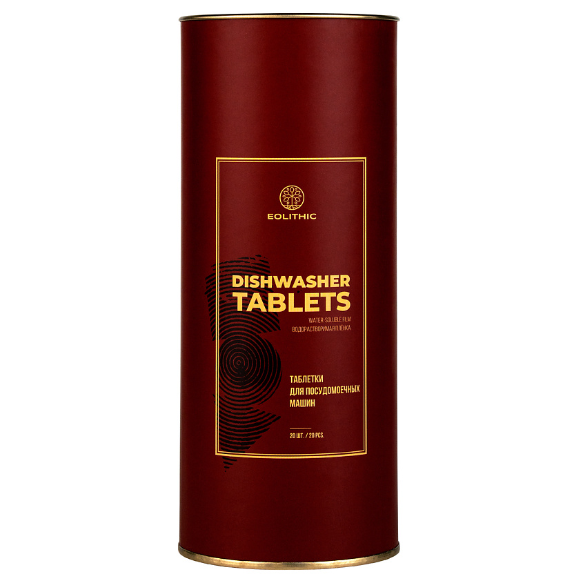 Изображение товара EOLITHIC Таблетки для посудомоечных машин с энзимами 20 шт, EOLITHIC 20 шт. 0,6 л 460 гр