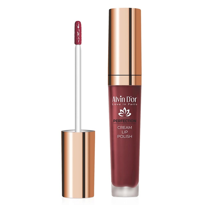 Изображение товара ALVIN D'OR Кремовый лак для губ Perfection 7 мл вишневый тон 08