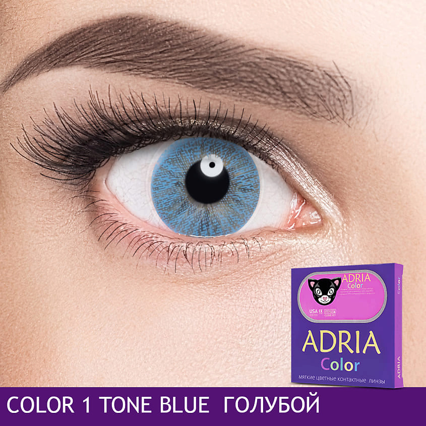 Изображение товара Цветные контактные линзы ADRIA Color 1 Tone Blue 3 месяца