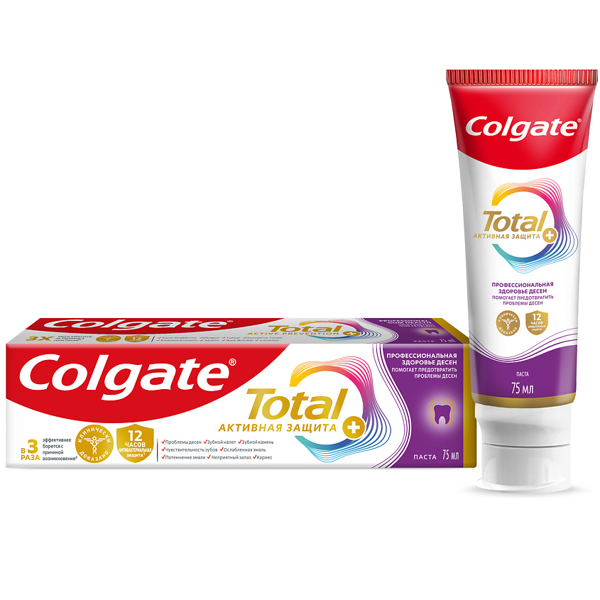 Изображение товара COLGATE Зубная паста TOTAL PRO здоровье дёсен, 75 мл
