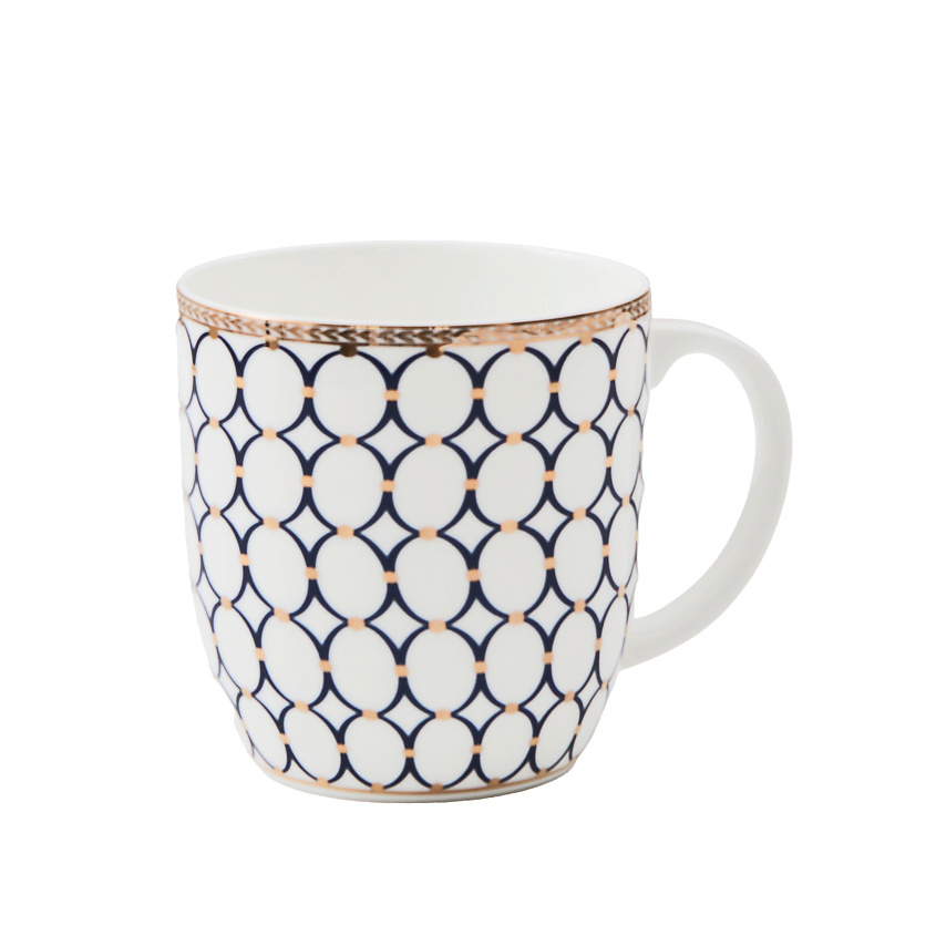 Изображение товара MANDARIN DECOR Кружка фарфоровая для чая и кофе, цвет: белый; 370 мл