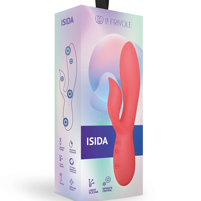 Изображение товара LE FRIVOLE Вибратор кролик из жидкого силикона Isida, цвет коралловый (INFINITE), 1 шт.