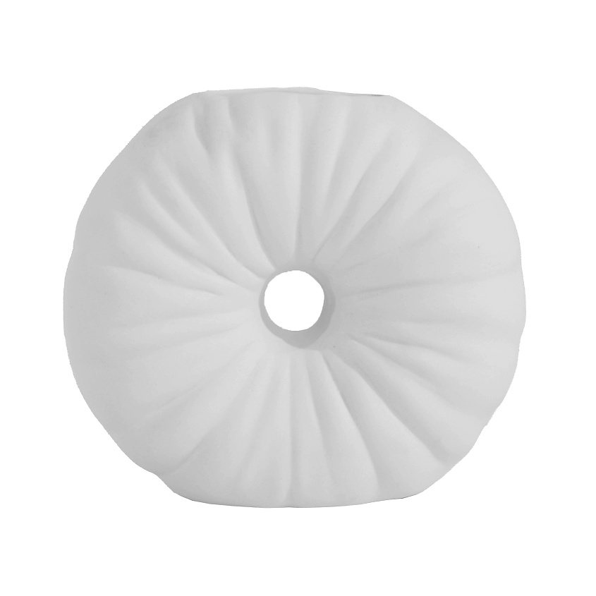 Изображение товара Керамическая ваза для цветов и сухоцветов Мандарин Декор белая 10,3 см