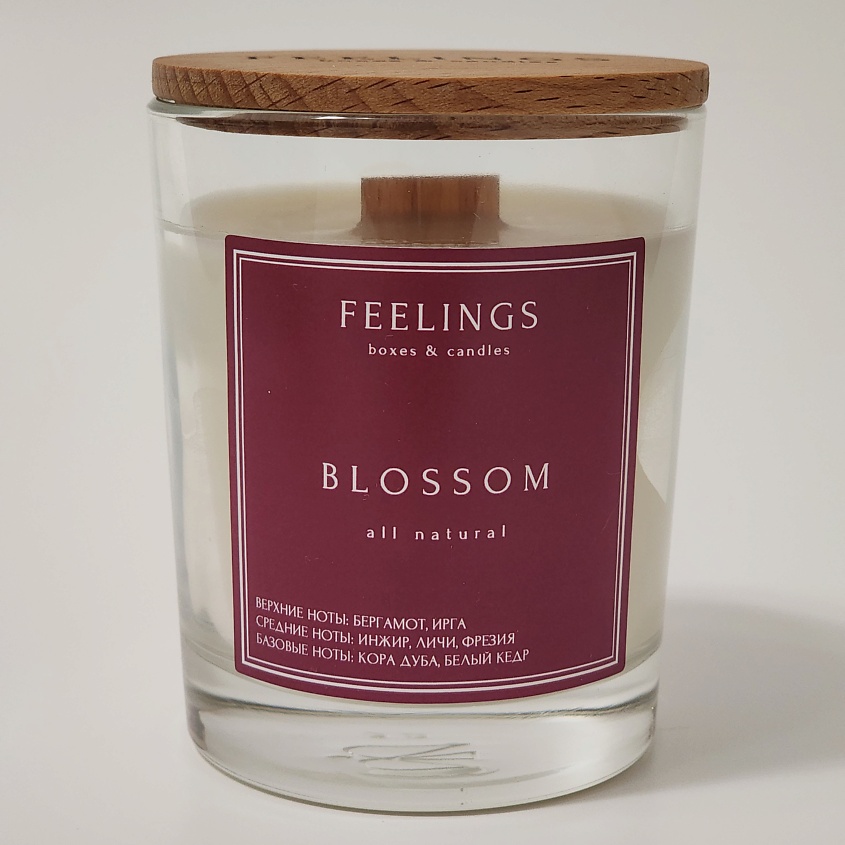 Изображение товара FEELINGS Свеча ароматическая из соевого воска "Blossom", 1 шт.