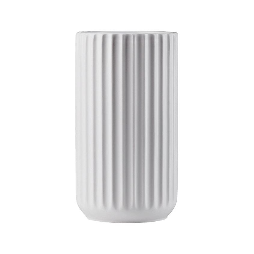 Изображение товара MANDARIN DECOR Керамическая ваза для цветов и сухоцветов декор дома, 18 см; белый