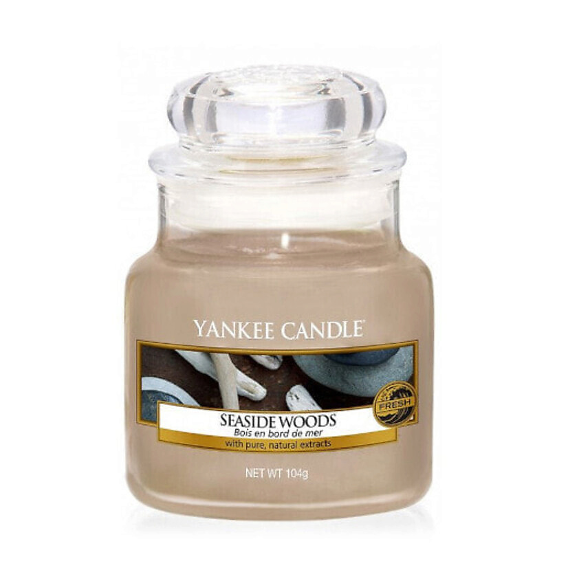 Изображение товара Ароматическая свеча Yankee Candle Seaside Woods 104 г для создаия уюта и расслабления
