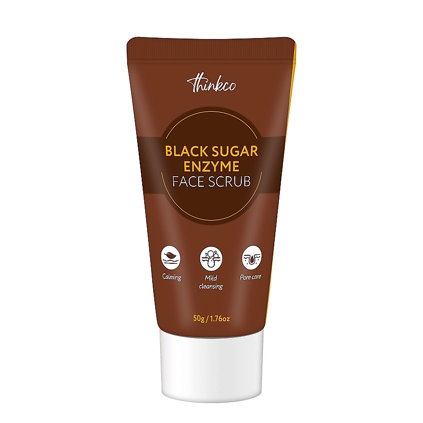 Изображение товара THINKCO Скраб энзимный очищающий для умывания с экстрактом чёрного сахара, 1 шт.