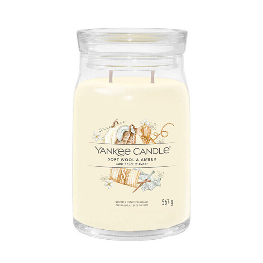 Изображение товара YANKEE CANDLE Ароматическая свеча Soft Wool & Amber, 567 г
