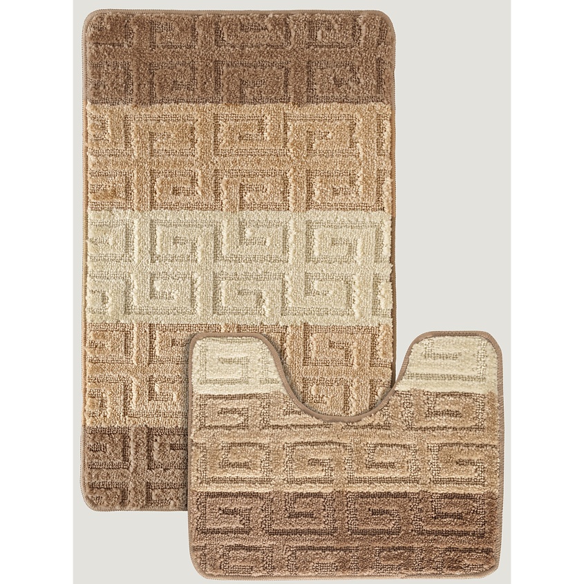 Изображение товара Коврики для ванной KARNA набор противоскользящий бежевый 50х80 и 50х40 см