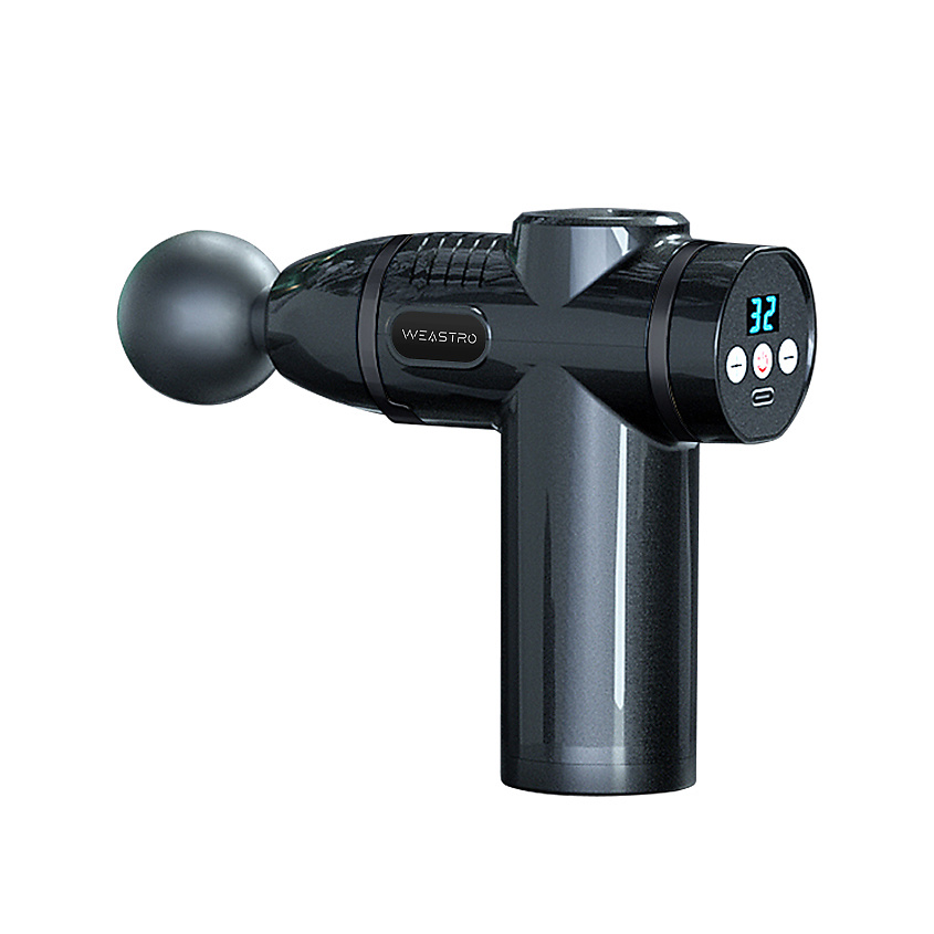 Изображение товара WEASTRO Перкуссионный массажер мини для тела с насадками, Черный