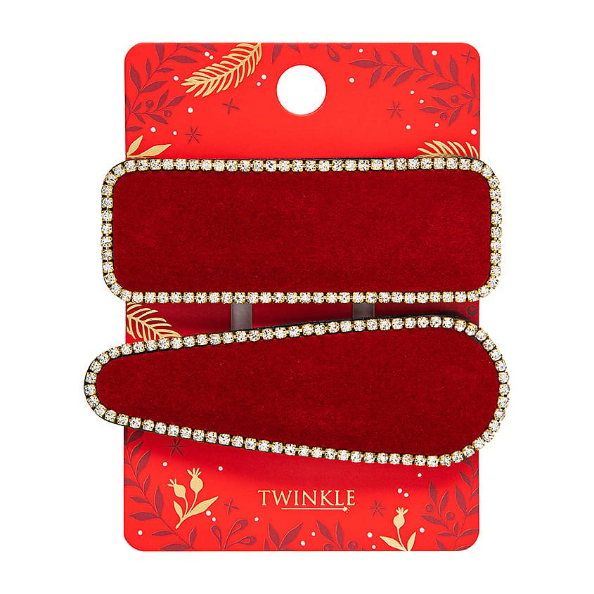 Изображение товара Заколки для волос TWINKLE HOLLY, 2 шт праздничный новогодний стиль