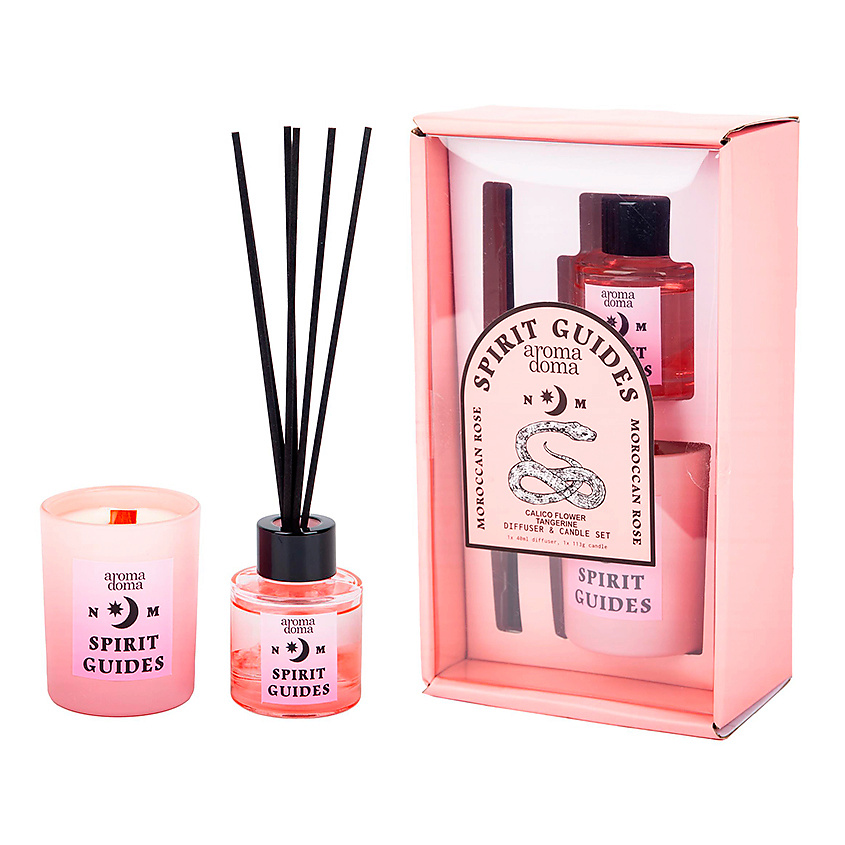 Изображение товара АРОМА DOMA Диффузор с палочками и свечой для дома и подарка