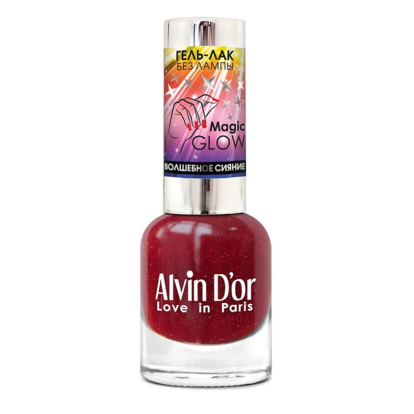 Изображение товара ALVIN D’OR Лак для ногтей MAGIC GLOW, 01 Красный
