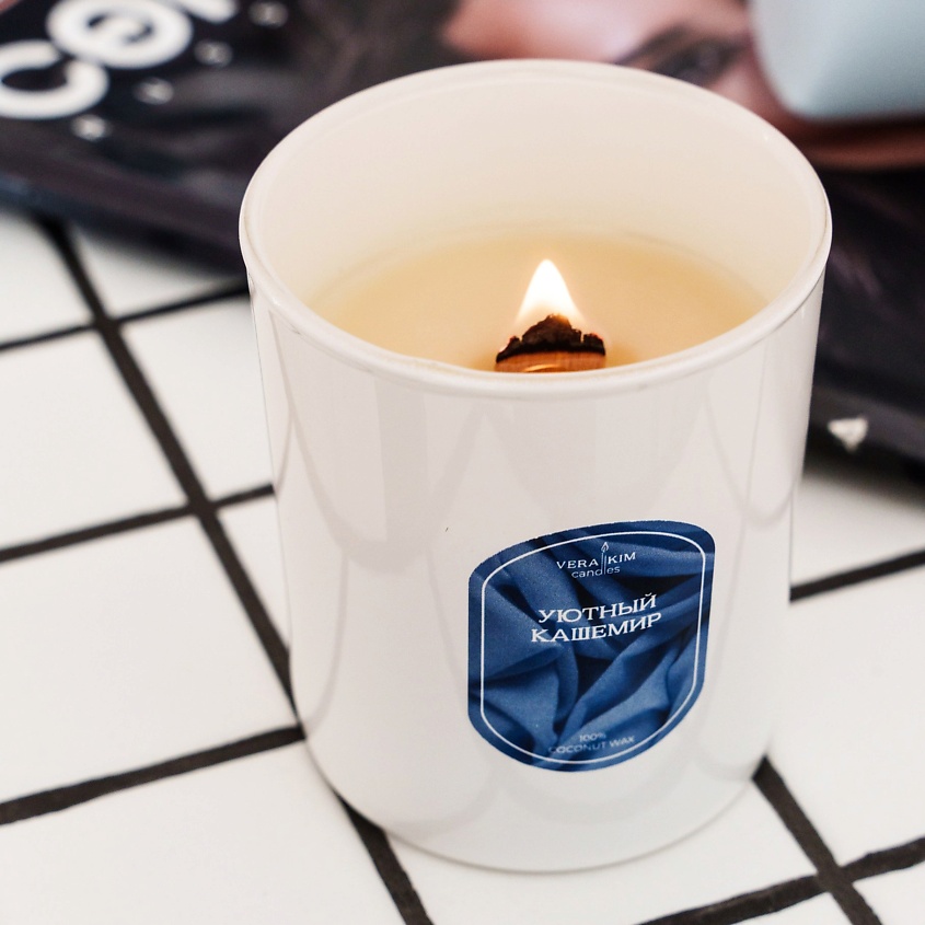 Изображение товара VERA KIM CANDLES Ароматическая свеча "УЮТНЫЙ КАШЕМИР" в сумочке, 1 шт.