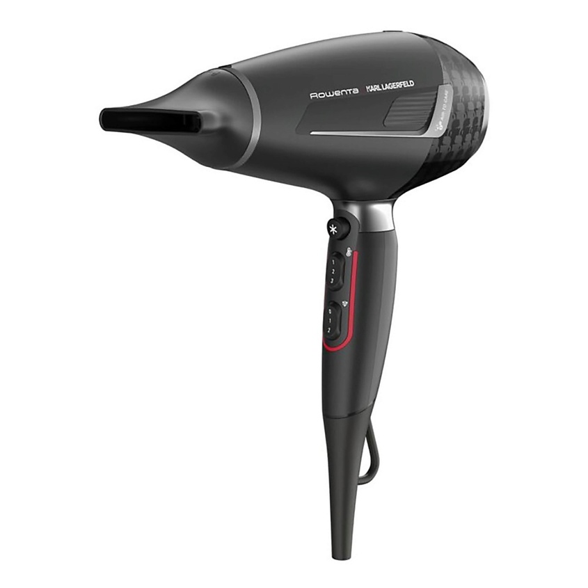 Изображение товара ROWENTA Фен Karl Lagerfeld CV887LF0, с ионизацией и 3 насадками, 6 режимов, 2200 Вт, черный