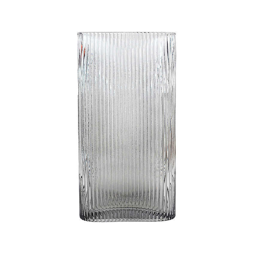 Изображение товара Стеклянная ваза для цветов и сухоцветов MANDARIN DECOR Стелла 15x28 см серый