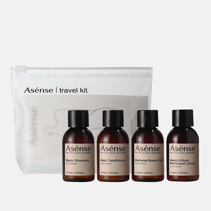 Изображение товара ASENSE Дорожный набор парфюмированной косметики в матовой косметичке Pure Cannabis, Pure Cannabis 4*30
