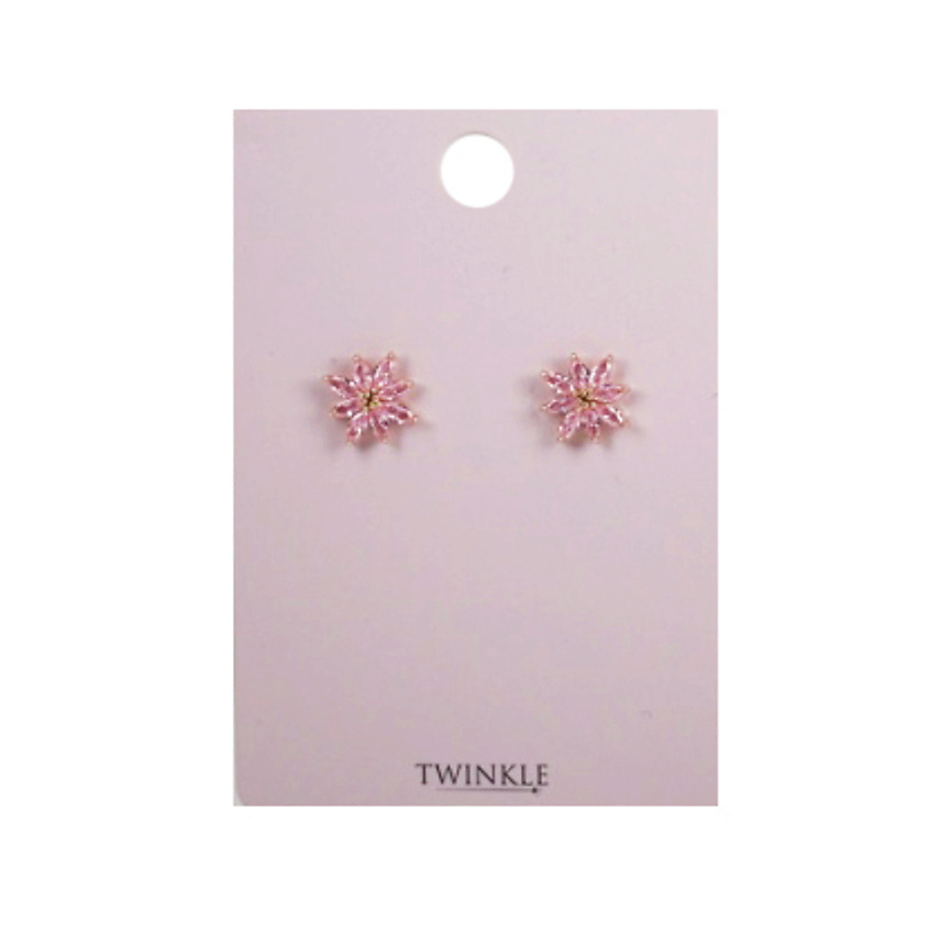 Изображение товара Серьги Pink Flower от Twinkle женские бижутерия яркие стильные