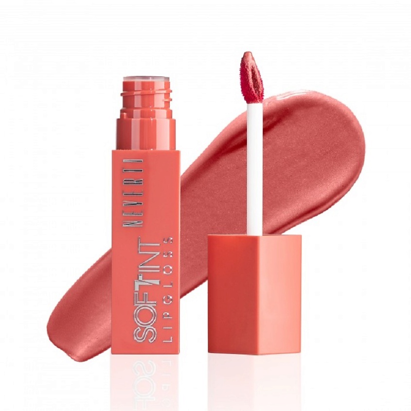 Изображение товара Мягкий тонирующий блеск для губ NEVERTI 1 шт водная основа гелевая текстура