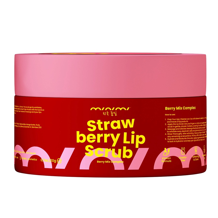 Изображение товара MINIMI Скраб для губ клубничный, 1 шт.