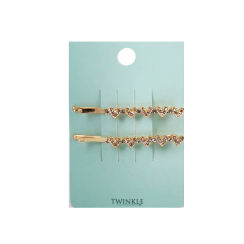 Изображение товара TWINKLE Заколки для волос Hearts, 2 шт.