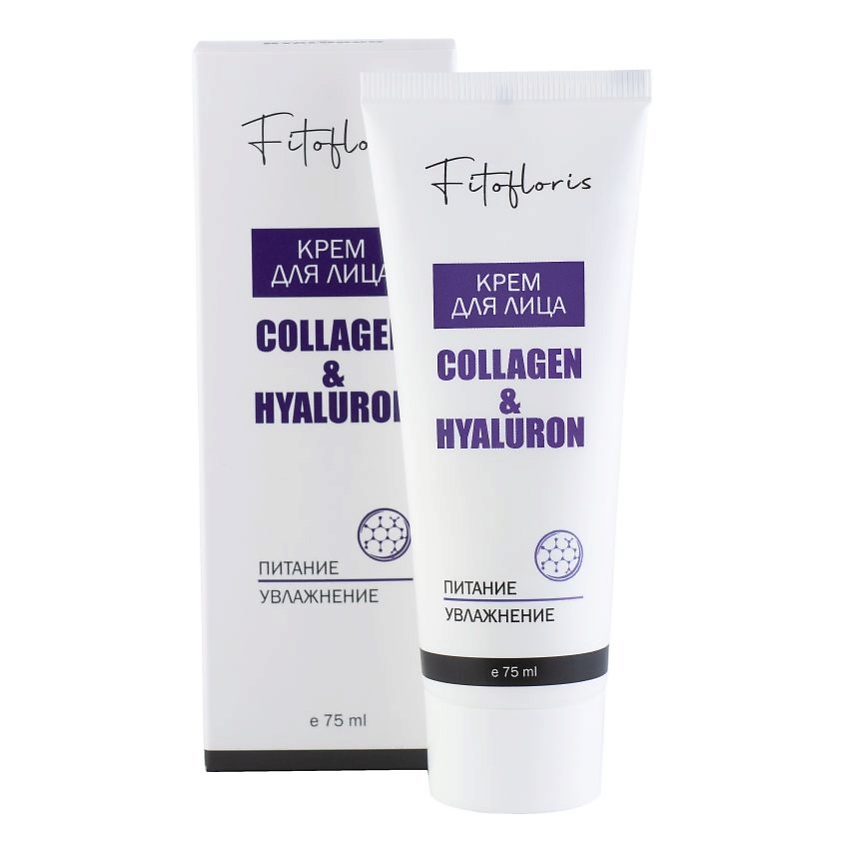 Изображение товара АЛФИТ ПЛЮС Увлажняющий крем для лица Collagen&Hyaluron Fitofloris, 75 мл