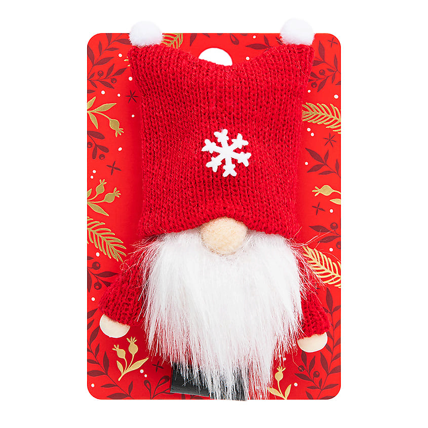 Изображение товара Декоративная елочная игрушка GNOME RED от TWINKLE, милый гном, праздничное украшение