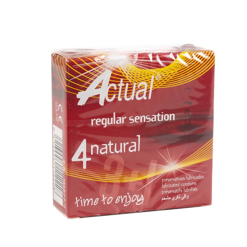 Изображение товара ACTUAL Презервативы латексные классические 4 шт. безопасная защита комфорт