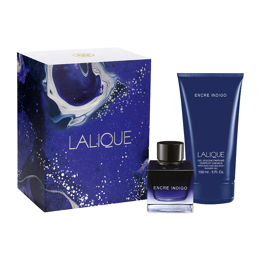 Изображение товара LALIQUE Набор мужской ENCRE INDIGO, Парфюмерная вода, спрей 100 мл + Гель для душа 150 мл