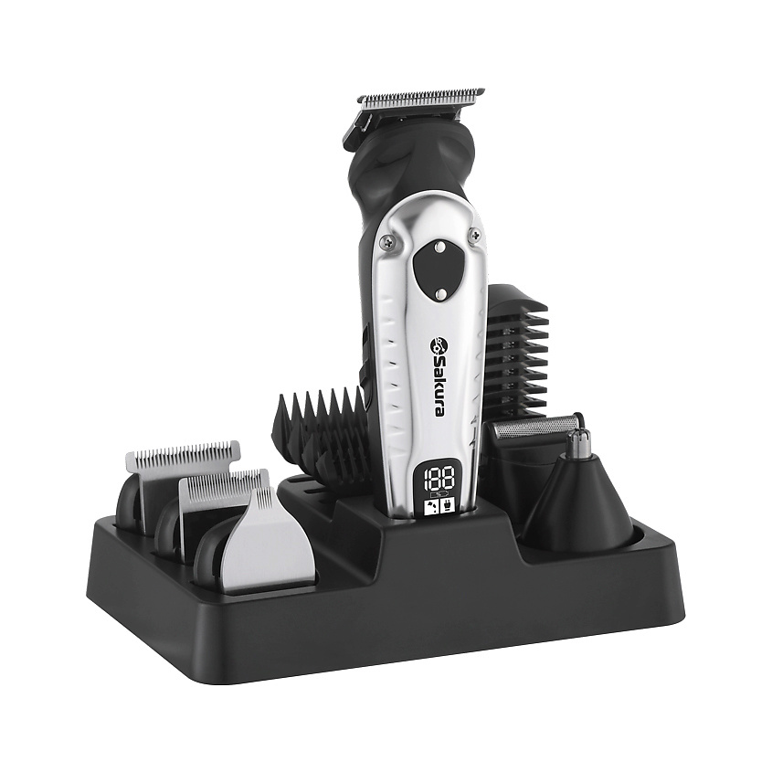 Изображение товара SAKURA Набор для стрижки SA-5183BK USB 16 насадок, 1 шт.