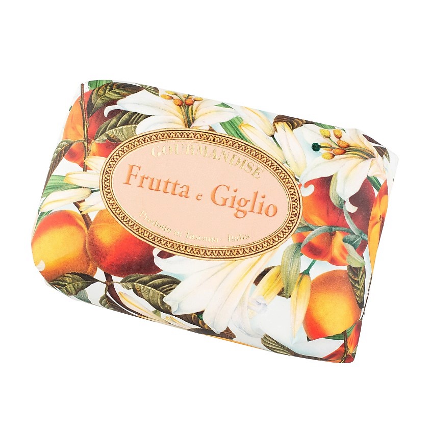 Изображение товара GOURMANDISE Мыло натуральное парфюмированное Фрукты и Лилия Frutta e Giglio, 200 г