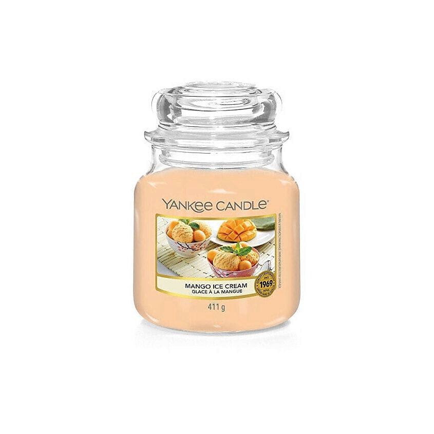 Изображение товара YANKEE CANDLE Ароматическая свеча Classic medium Mango Ice Cream, 411 г