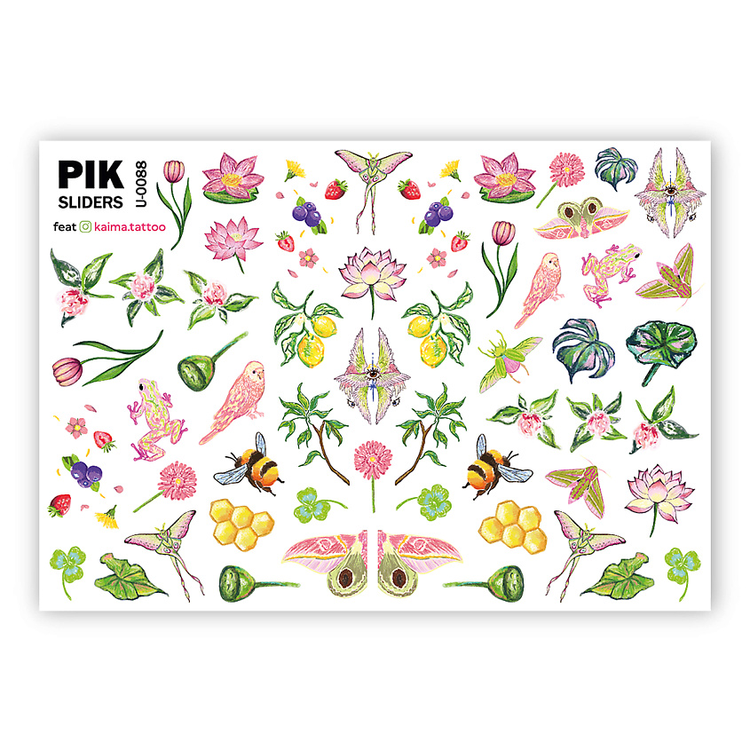 Изображение товара Подарочный набор слайдеров для ногтей PIK P-088 1 шт яркий дизайн