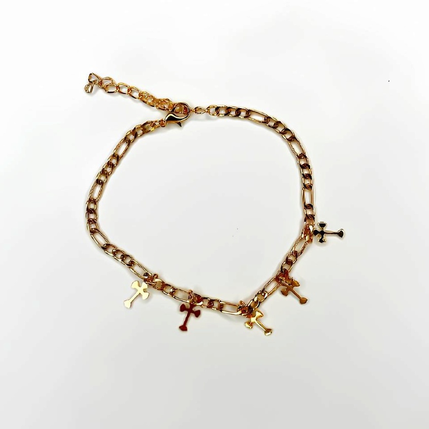 Изображение товара Горячий стильный браслет на ногу GILMEEVA золотистый женский летний аксессуар