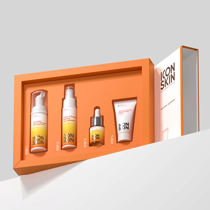 Изображение товара ICON SKIN Набор для ухода за кожей лица Re:Vita C, travel size, 4 средства, 50 мл + 50 мл + 15 мл + 20 мл