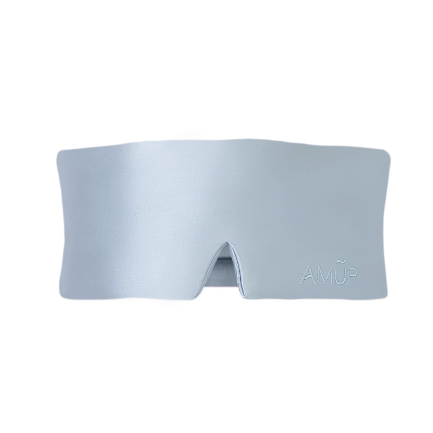 Изображение товара Маска для сна из натурального шелка Oversized Light Blue с антибактериальным наполнителем
