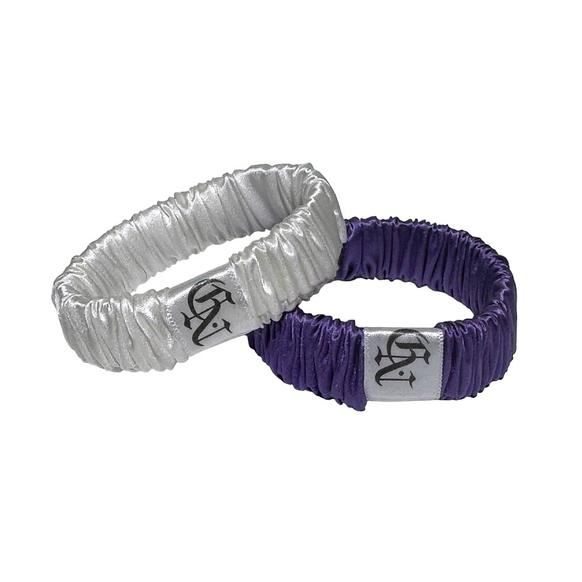 Изображение товара Комплект шёлковых резинок для волос 15 мм два шт. в стильной упаковке