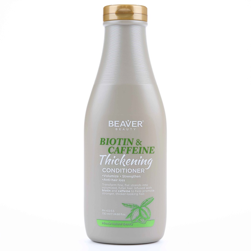 Изображение товара BEAVER Кондиционер для волос Укрепляющий с Биотином и Кофеином, 730 мл