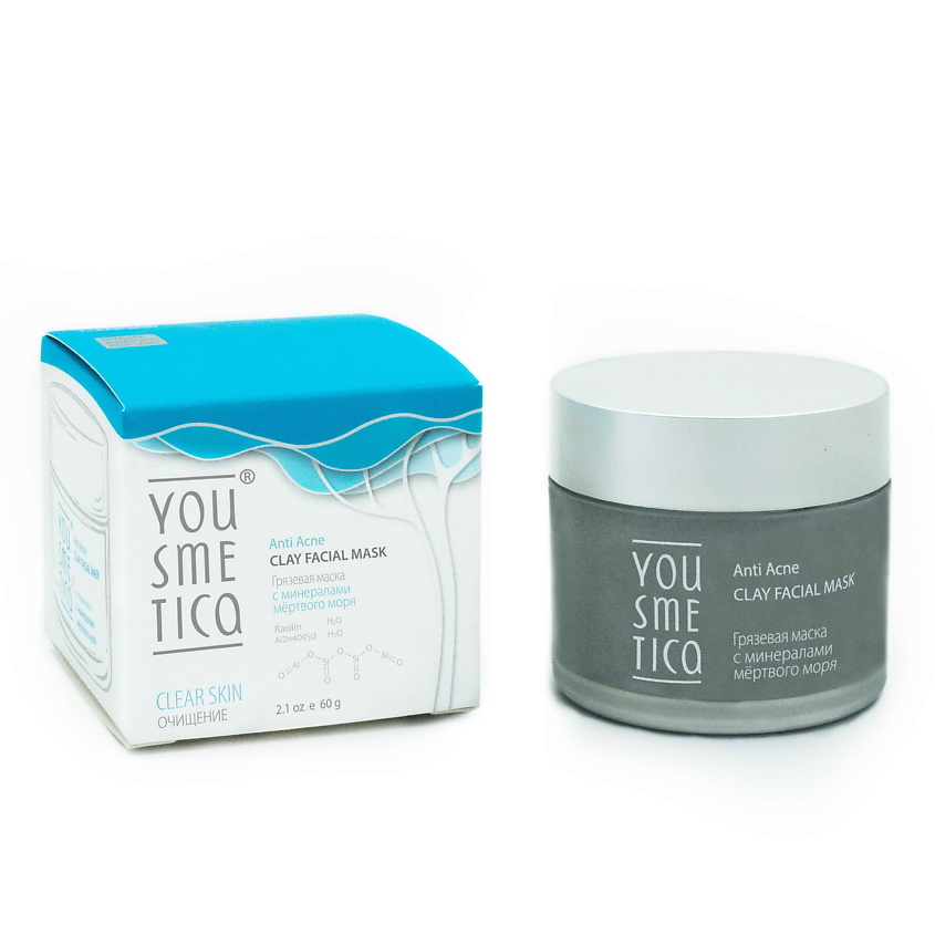 Изображение товара YOUSMETICA Грязевая маска с минералами мёртвого моря для очищения пор лица, 60 гр
