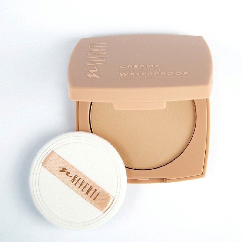 Изображение товара NEVERTI водостойкая пудра для лица среднее покрытие матирование и выравнивание тона