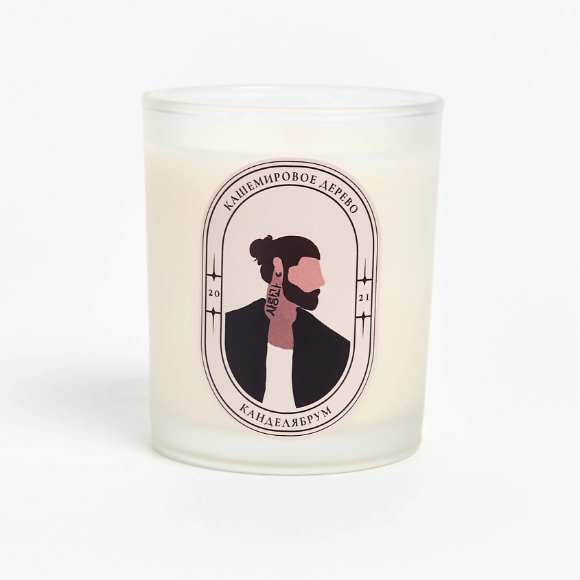 Изображение товара Ароматическая свеча Канделябрум Кашемировое дерево 140 гр натуральный воск