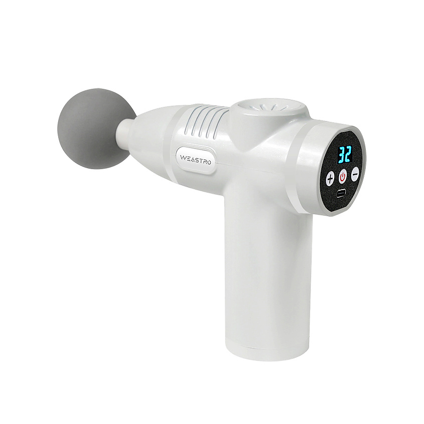 Изображение товара WEASTRO Перкуссионный массажер мини для тела с насадками, Белый